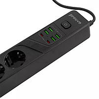 Мережевий фільтр Proove Power Socket P-04 (4 розетки + 4 USB + 2 Type-C) 2М, фото 8