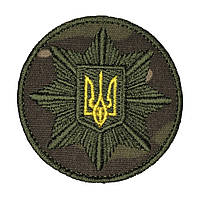Кокарда "Полиция", 6 см, Мультикам, (Желтый герб), на липучке