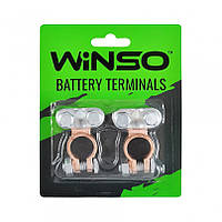 Клеммы аккумуляторные WINSO 2шт. блистер, цинк, медное покрытие, вес 95 грамм