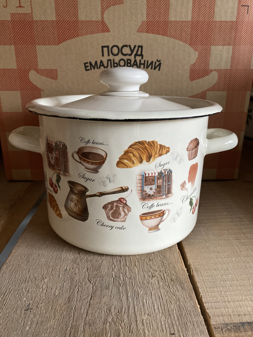 Каструля емальована 3л Кафе де Шері Idilia 1612/2