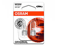 12V W5W б/ц (цоколь W2,1x9,5d) =OSRAM= (2 шт блистер)