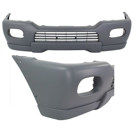 Бампер передній Mitsubishi Pajero 00-08 Fps отв. п/тум. +отв. під рант; грунт.