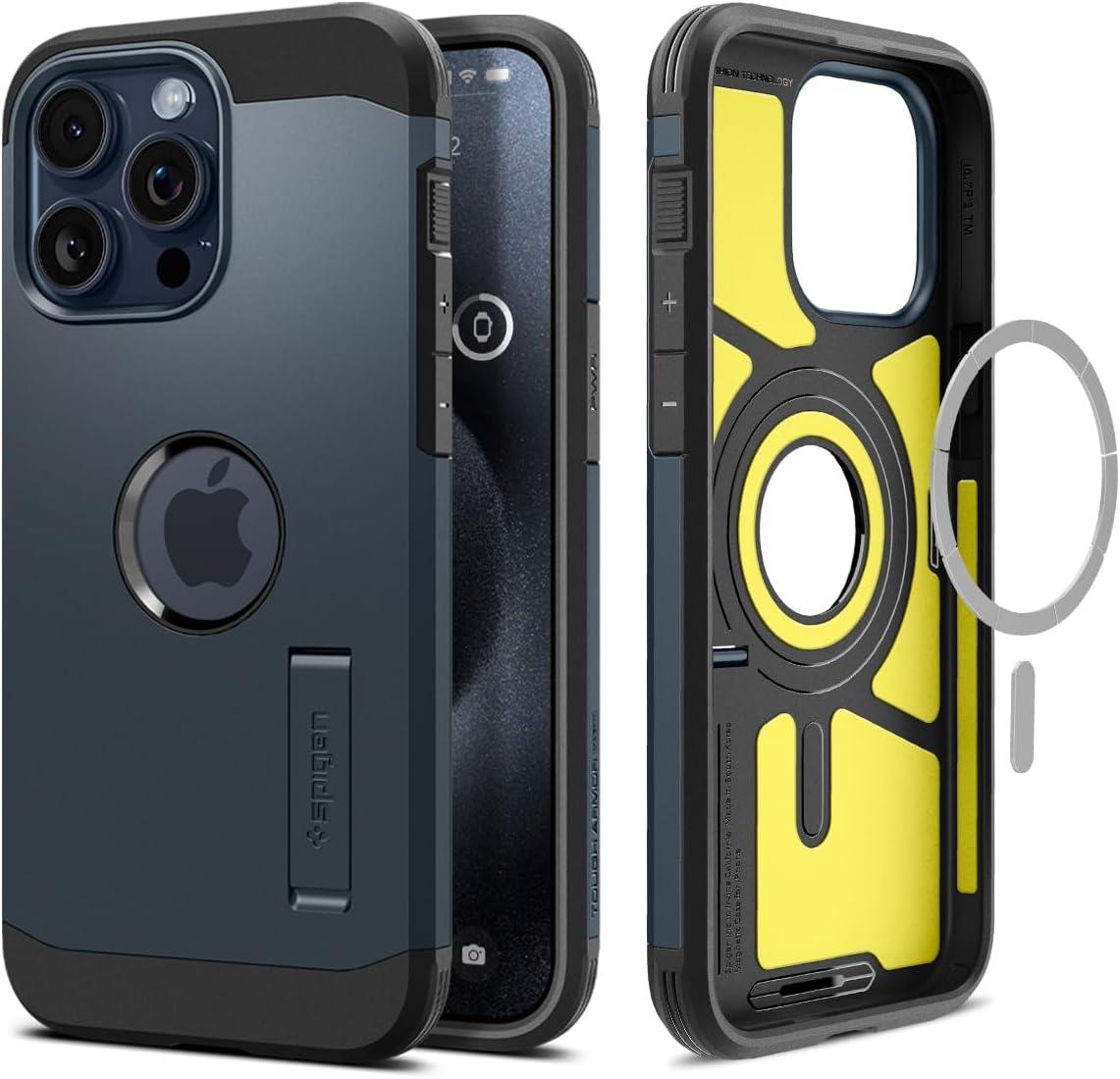 Чохол Spigen для iPhone 15 Pro - Tough Armor MAG (MagSafe), Metal Slate (ACS06734)