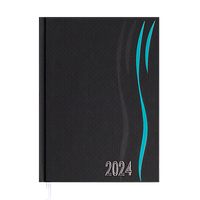 Ежедневник датированный 2024 WAVE, A5, бирюзовый