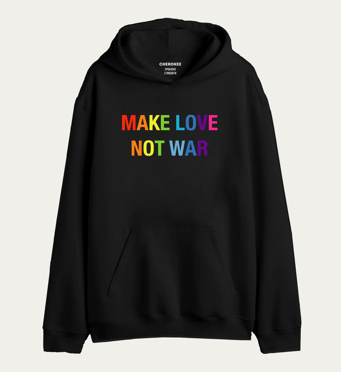 Толстовка з дизайном на подарунок "MAKE LOVE NOT WAR", фото 1