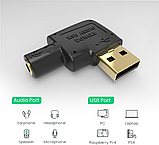 LZYCO Адаптер USB на Audio Jack 3.5 mm Зовнішня стереозвукова карта, фото 2