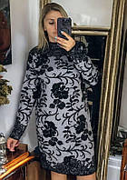 Женское платье 48-52 размер серое