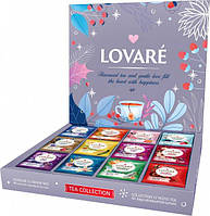 Праздничный набор чая Lovare Flowers & Tea 12 видов по 5 штук в подарочной упаковке