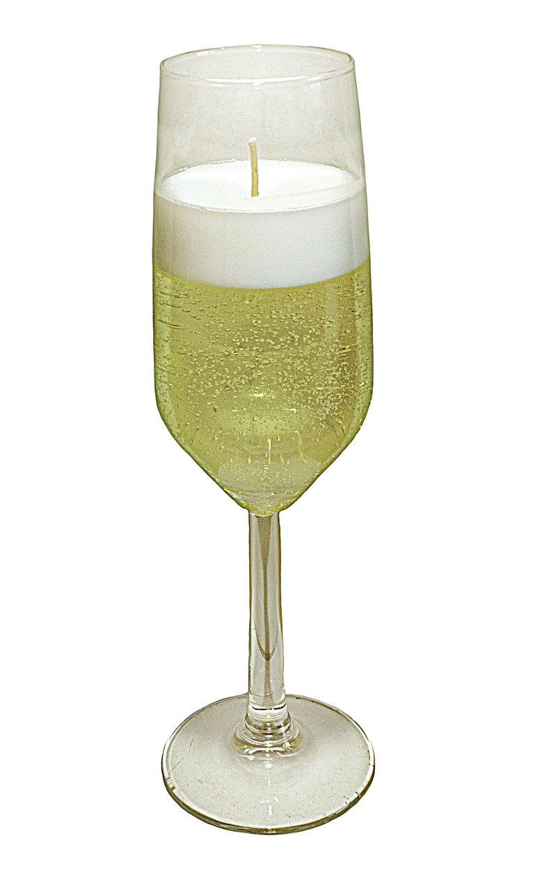 Свічка гелева у скляному келиху Шампанське