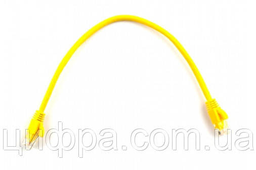 Патч-корд литий UTP Cu RJ45 0,30м жовтий, фото 1