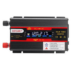 Інвертор Xuyuan 1000w 12V/24V dual voltage to 220V car inverter LCD color display converter