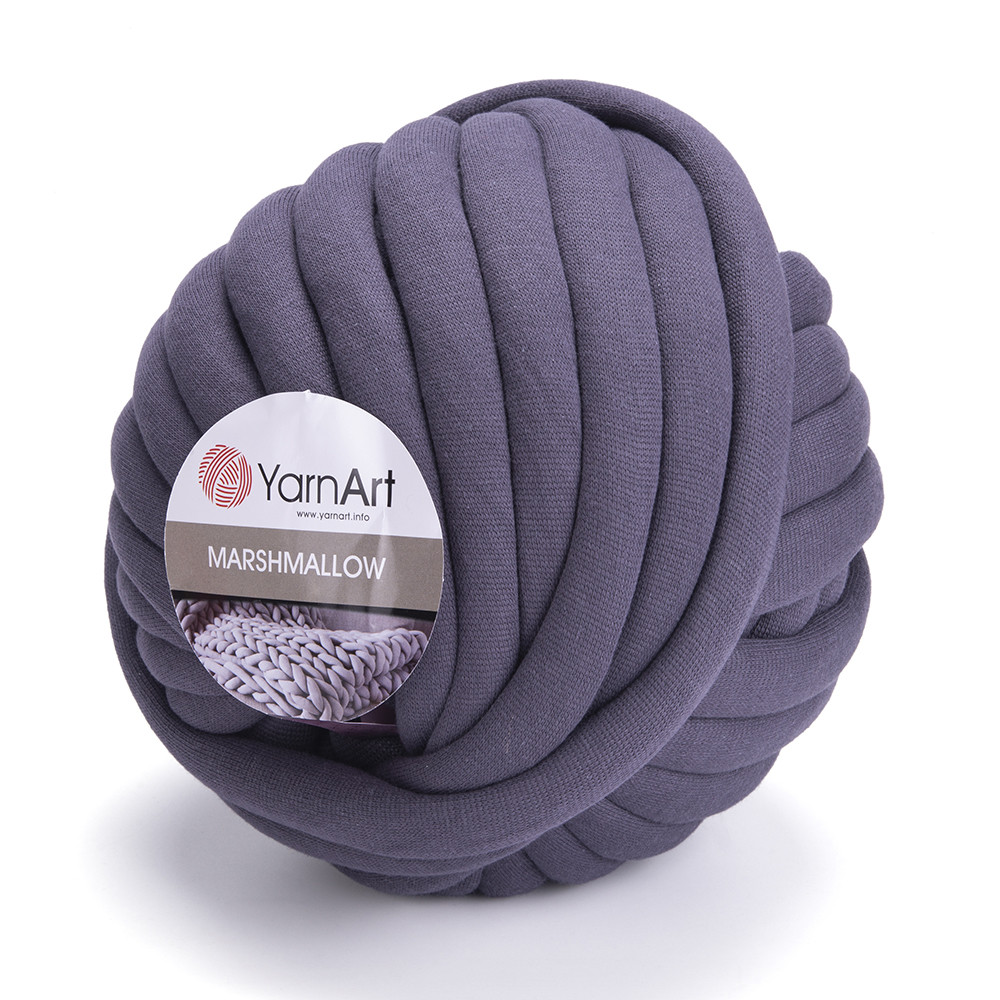 Пряжа товста трикотажна YarnArt Marshmallow, Антрацит №908, (ЯрнАрт Маршмеллоу) 750гр., 30м.