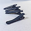 Набір металевих шпильок крокодильчик, чорні, 4 штуки, фото 4