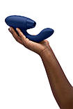 Подвійний вакуумний кліторальний стимулятор Womanizer Duo 2 - Blueberry, незалежні мотори - SO8756, фото 6