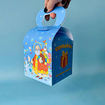 "Солодощі від Св. Миколая" - Бонбоньєрка 10x10x12 см (1 шт)