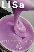 405 MilkShake GOLD Violet Гель для нарощування нігтів з мікроблиском  Розлив 10мл
