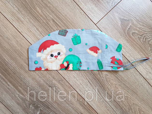 Принтована медична шапочка "Новорічна тематика 8", фото 1