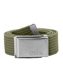 Полотняний пояс FJALLRAVEN Canvas Belt 120 см, зелений, металевою пряжкою, універсальний