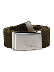 FJALLRAVEN Полотняний ремінь Темний оливковий 120 см, ширина 4 см, металевий замок