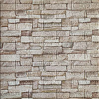 3Д-панель Італійський камінь кам'яна кладка 700х770х3мм 344-3 декор для стін каміння камені (344-3мм)