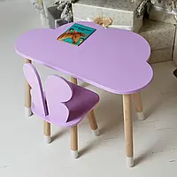 Надежный стол "облачко" и стул "бабочка" для обучения, Столик и стульчик для развития детей от 1,5 до 7 лет