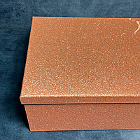 Набор прямоугольных коробок 10 шт Розовое Золото с Блестками