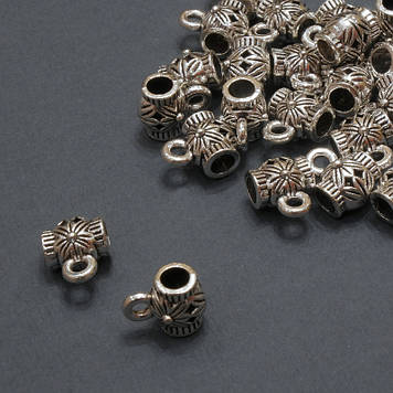 Фурнітура Бейл тримач d-6х8мм, d отвору-3,3мм фасування 20гр. + - 25шт.(+ -)