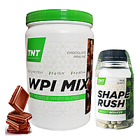 Комплект для Похудения : Белковый Коктейль WPI MIX ( 0,9 кг / шоколад ) + Натуральный Жиросжигатель Shape Rush