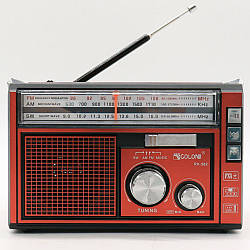 Портативний радіоприймач з МР3-плеєром, від мережі, GOLON RX-382, Червоний / Радіоприймач /Радіо на акумуляторі