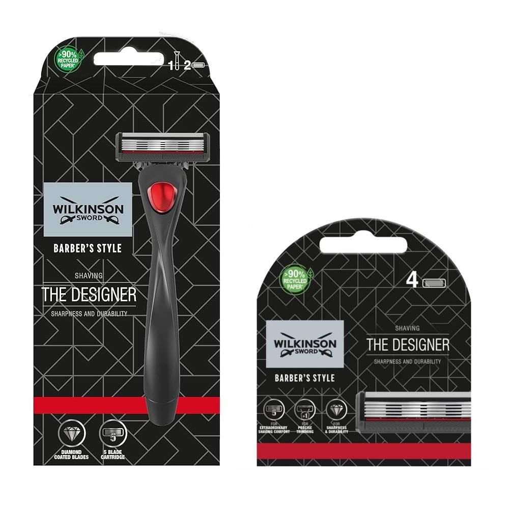 Станок для гоління + змінні леза Wilkinson Sword Barber's Style The Designer 02541