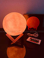 Світильник-нічник КОСМОС 3D Moon Lamp з пультом управління