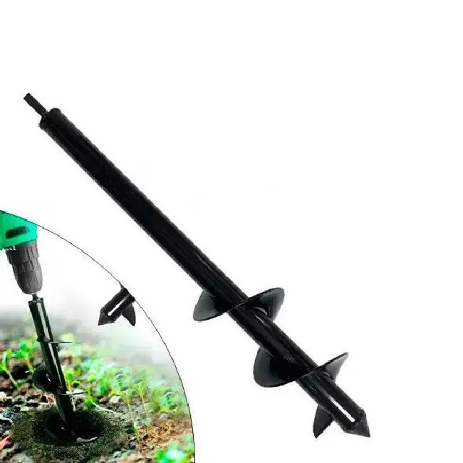 Бур для землі на дриль спіральне свердло 8x45 см (N020509)