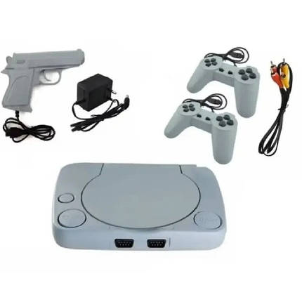 8 бітна приставка з джойстиками та пістолетом FunGame FS1 8459 Grey N, фото 1