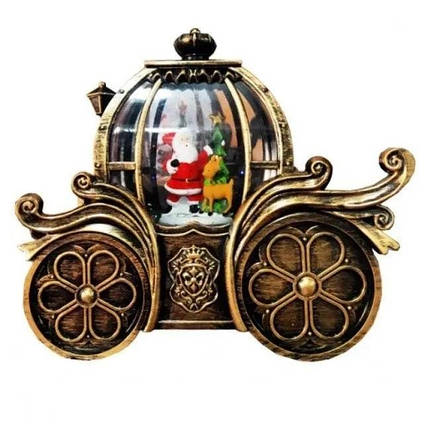 Нічник на батарейках та від USB новорічний музичний Карета XMAS 3568A-B 3568 N, фото 1