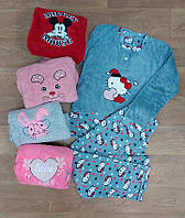 Теплая женская пижама ОПТОМ турецкая махровая + флис, домашний женский комплект р.S M L XL