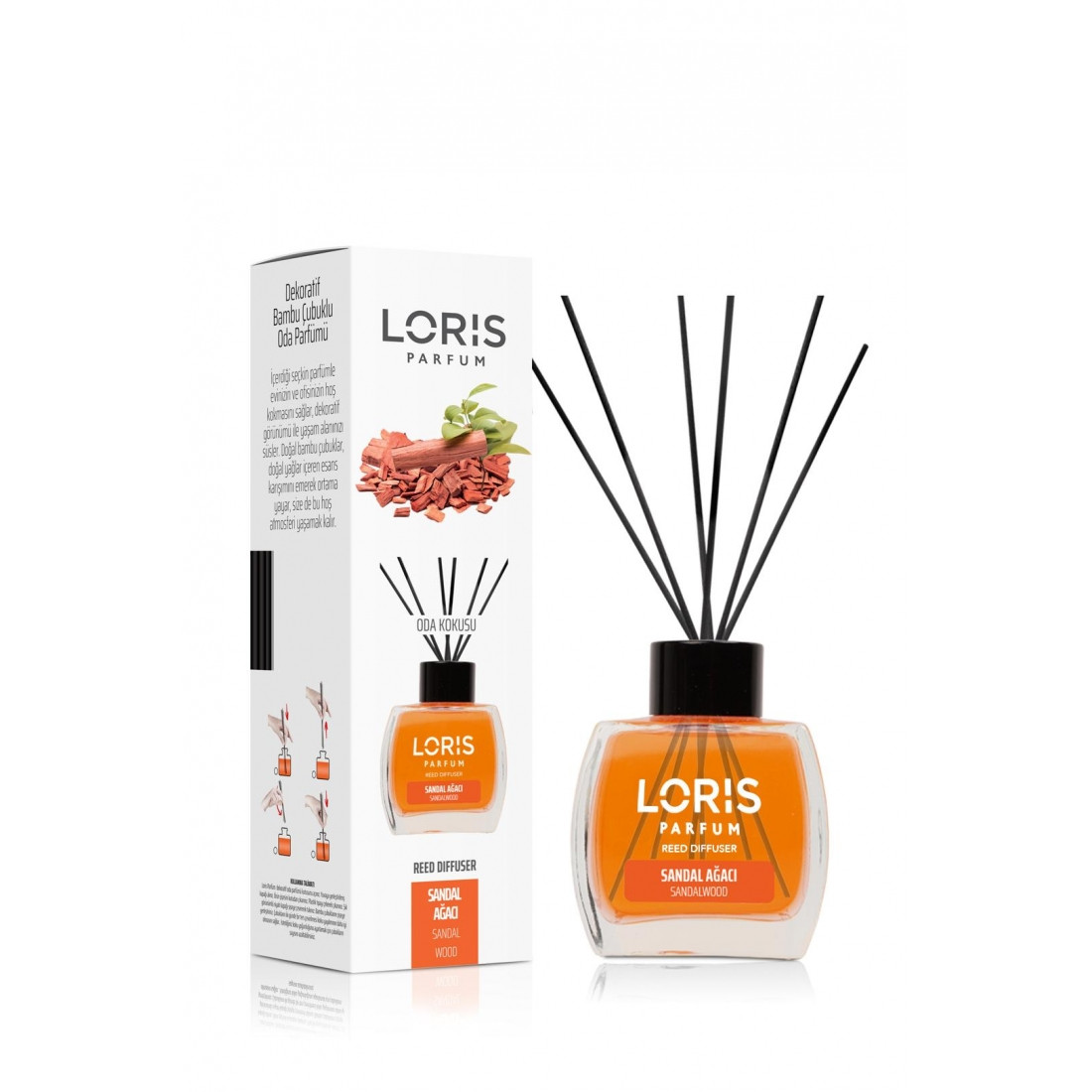 Аромадифузор Loris parfrum Сандал (Reed Diffuser "Sandalwood") 120мл - Парфумований, фото 1