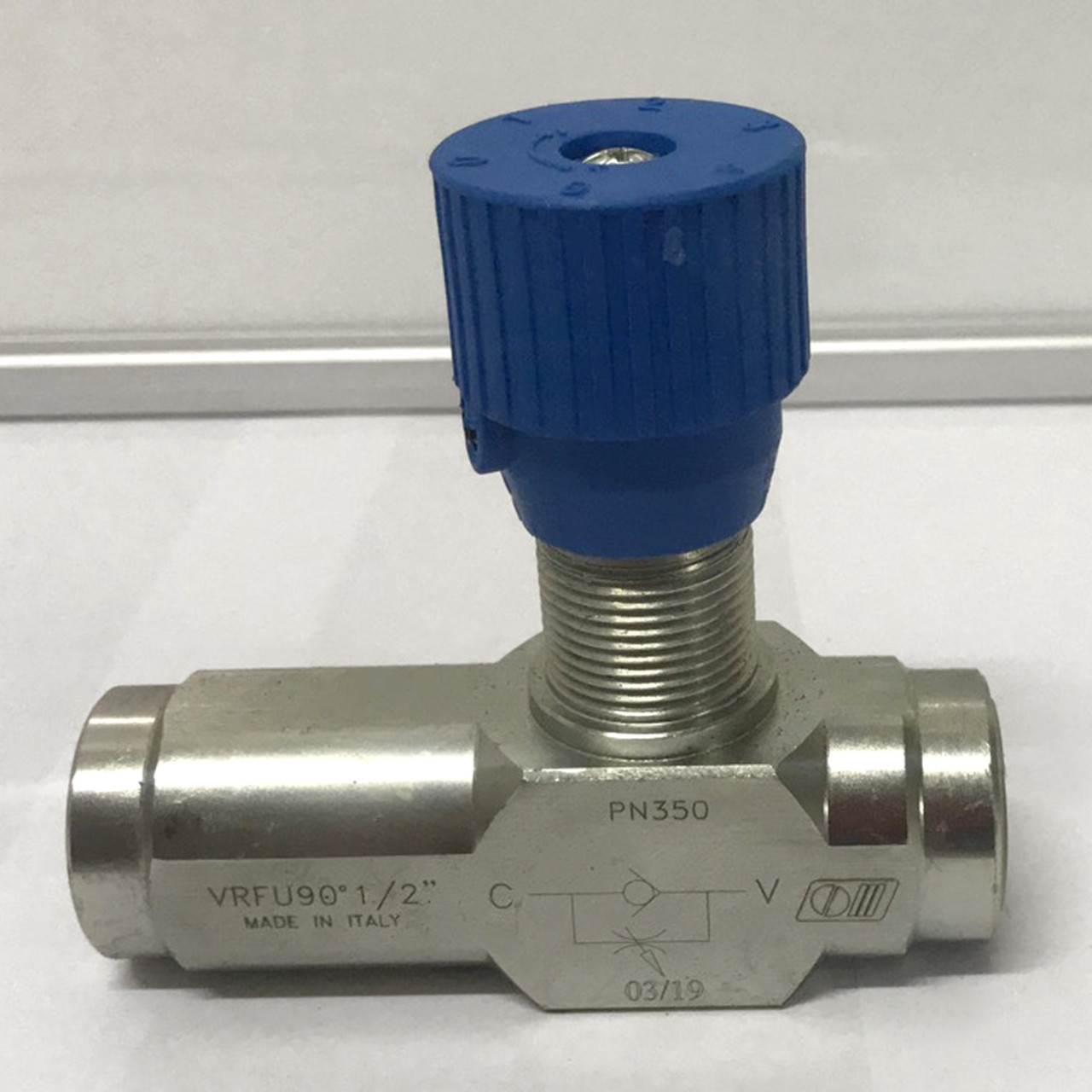Гідравлічний дросель VRFU 90 градусів 1/2" HYDRO-PACK, фото 1