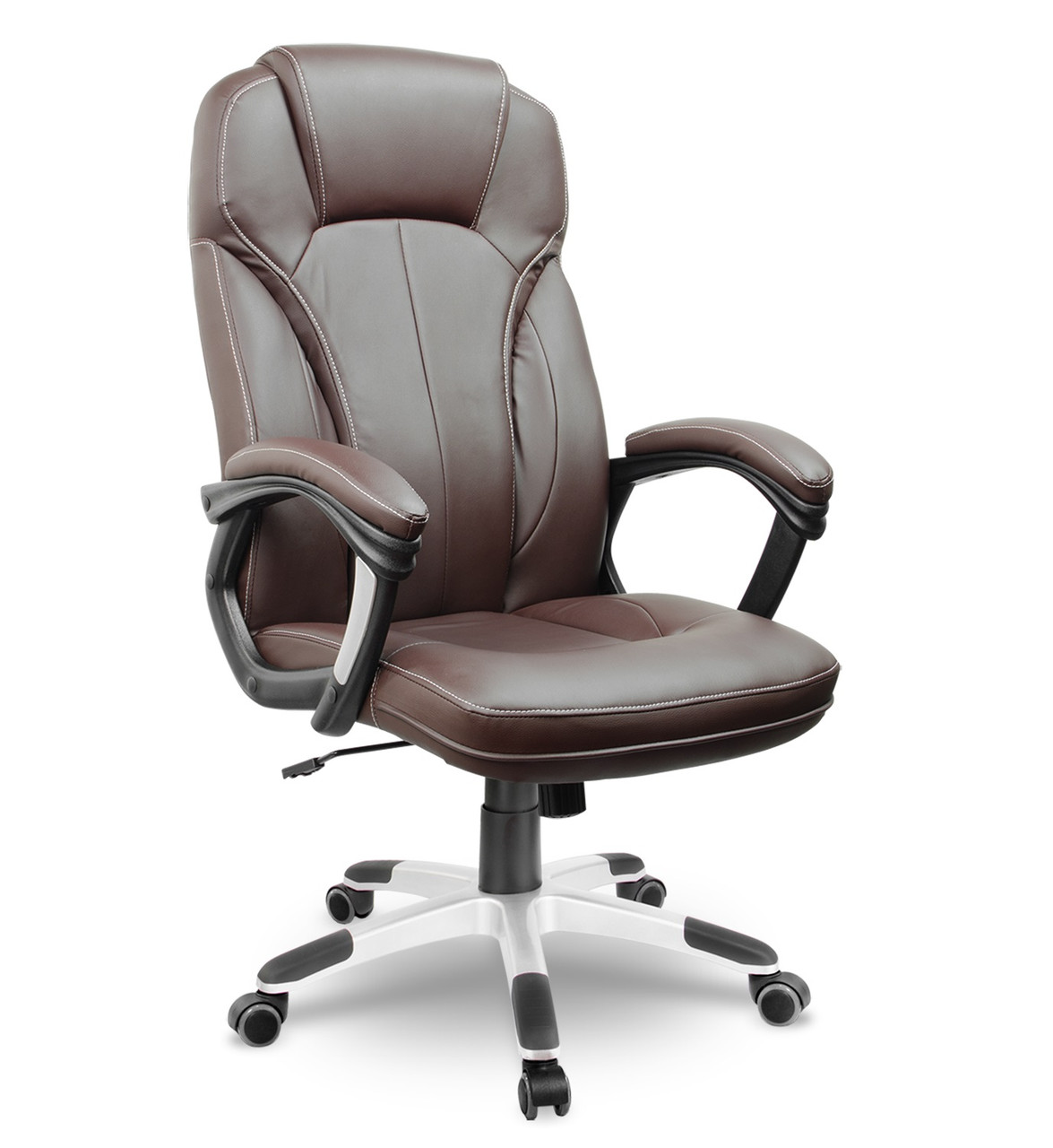 Кресла офисные высокие Sofotel EG-222 Brown, Комфортное офисное кресло из экокожи - фото 1 - id-p2025451322