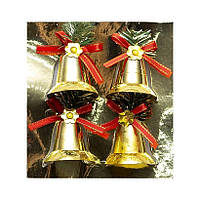 Набор-украшение на елку "Колокольчик" Bambi 1045-214 золото, пластик, 4 шт, Vse-detyam