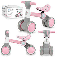 Детские беговелы без педалей 12-36 мес Kidwell PETITO Bunny, Велобег 4 колеса для малышей