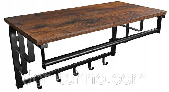 Вішалка з ДСП Vasagle чорна 30 х 66 см, фото 1