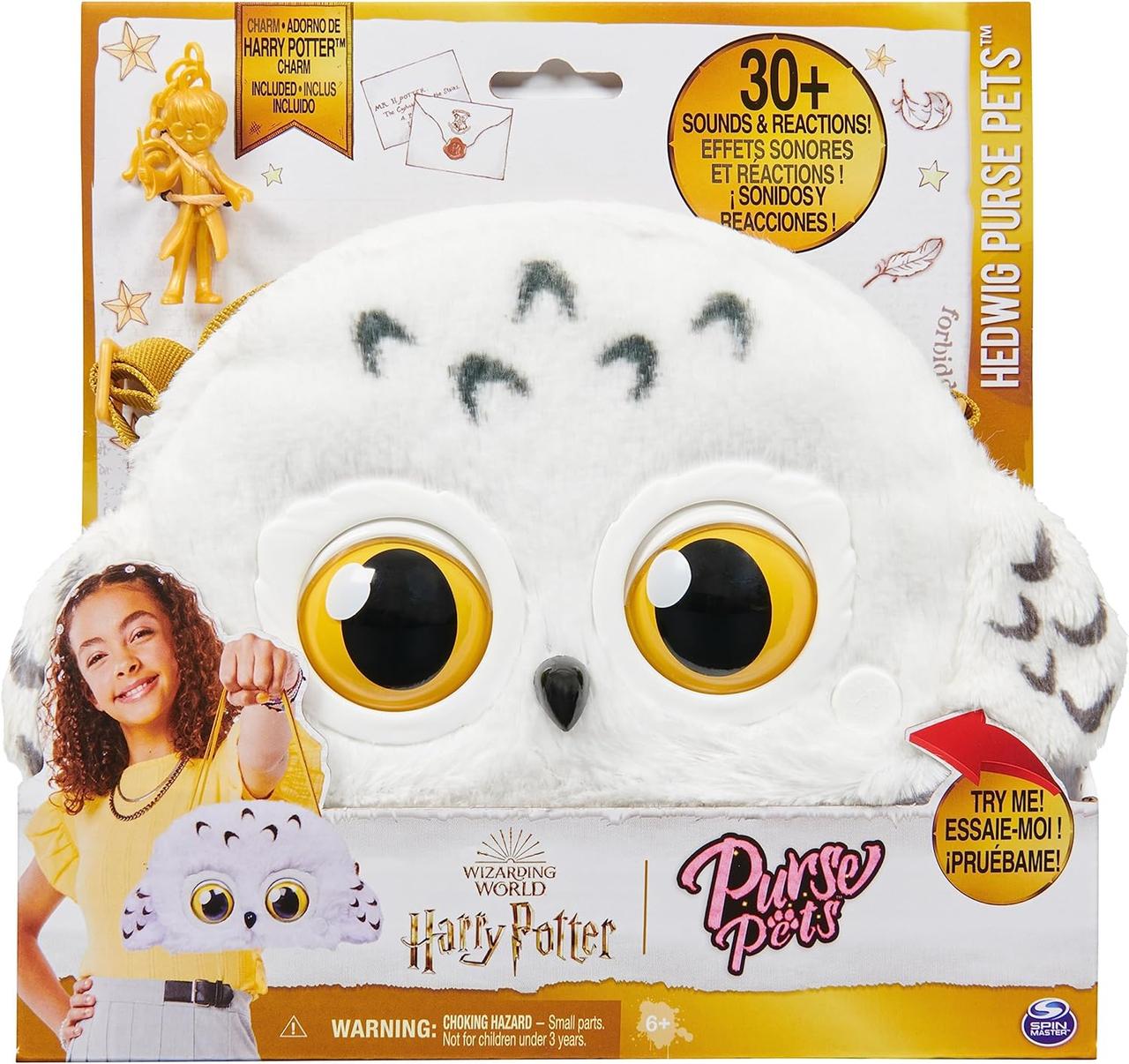 Інтерактивна сумочка Purse Pets Harry Potter Сова Букля Гедвіга 30+ 30 звуків та реакцій