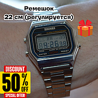 Стильные кварцевые часы для подростка Часы Skmei Popular Silver 1123S Материал сталь Наручные часы