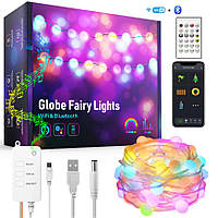 632010 Умная WiFi мультицветная новогодняя гирлянда 10 м Tervix Pro Line Fairy Lights WiFi