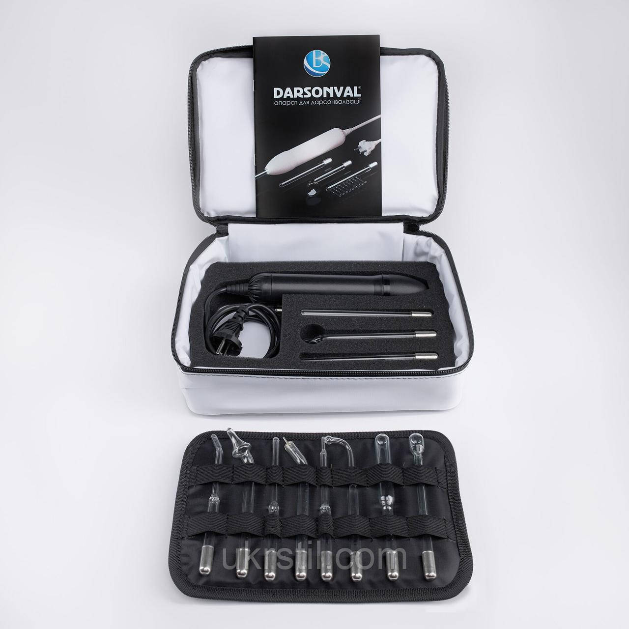 Апарат Дарсонвалізації Darsonval black з сумкою та набором електродів (11 шт), фото 1