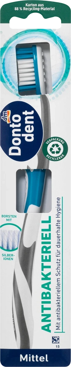 Зубна щітка Dontodent Mittel Antibakteriell, Mittel, 1 шт