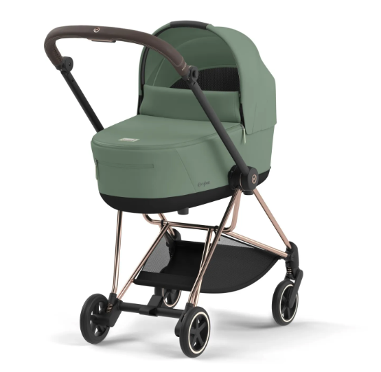 Коляска Cybex Mios 4.0 шасі Rosegold + люлька Leaf Green