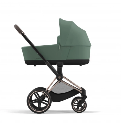 Коляска Cybex Priam 4.0 шасі Rosegold + люлька Leaf Green, фото 1