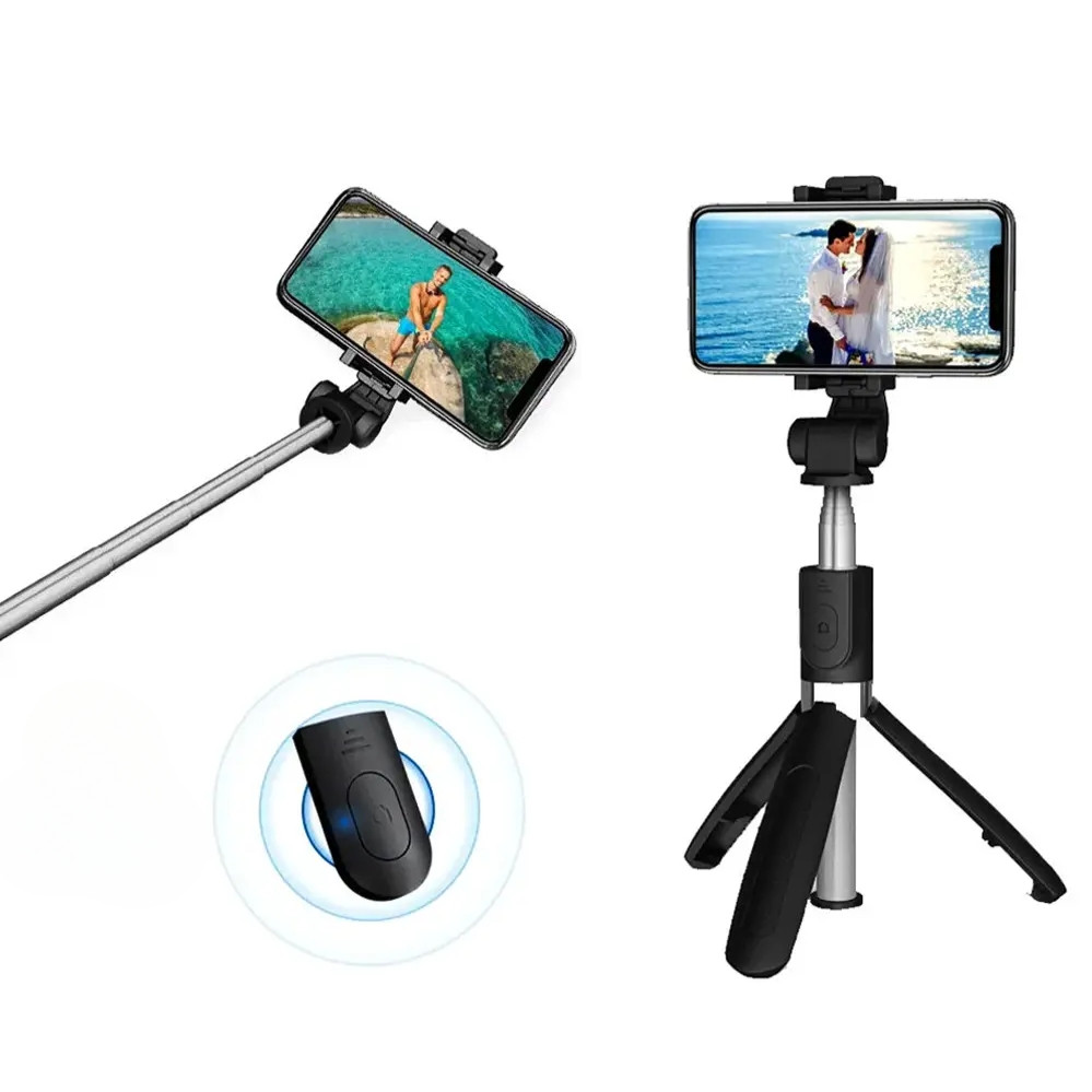 Селфі трипод Bluetooth Selfie Stick L02 Штатив селфи-палиця бездротовий монопод для смартфона Блютуз тринога, фото 1