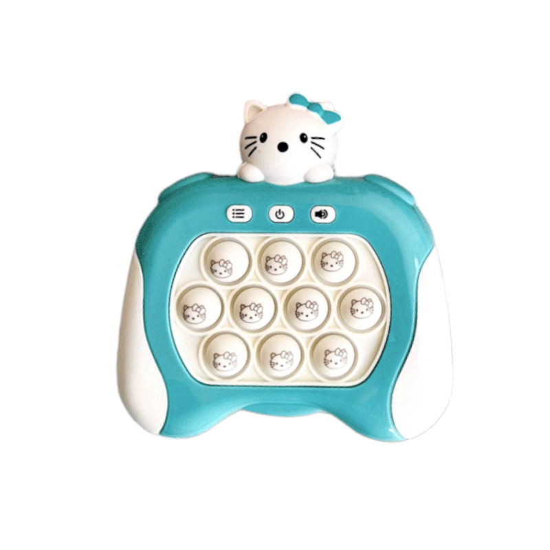 Іграшка-антистрес електронна Pop It Pro англійською Hello Kitty Бірюзова